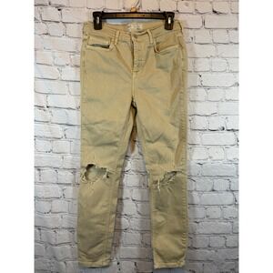 Free People Women's Distressed Ripped Knee High Rise‎ Skinny Jeans Size 29